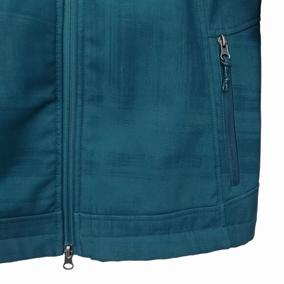Free Country Softshell Hooded Jacket Womens Small Green Fleece Inside Full Zip - Picture 4 of 11